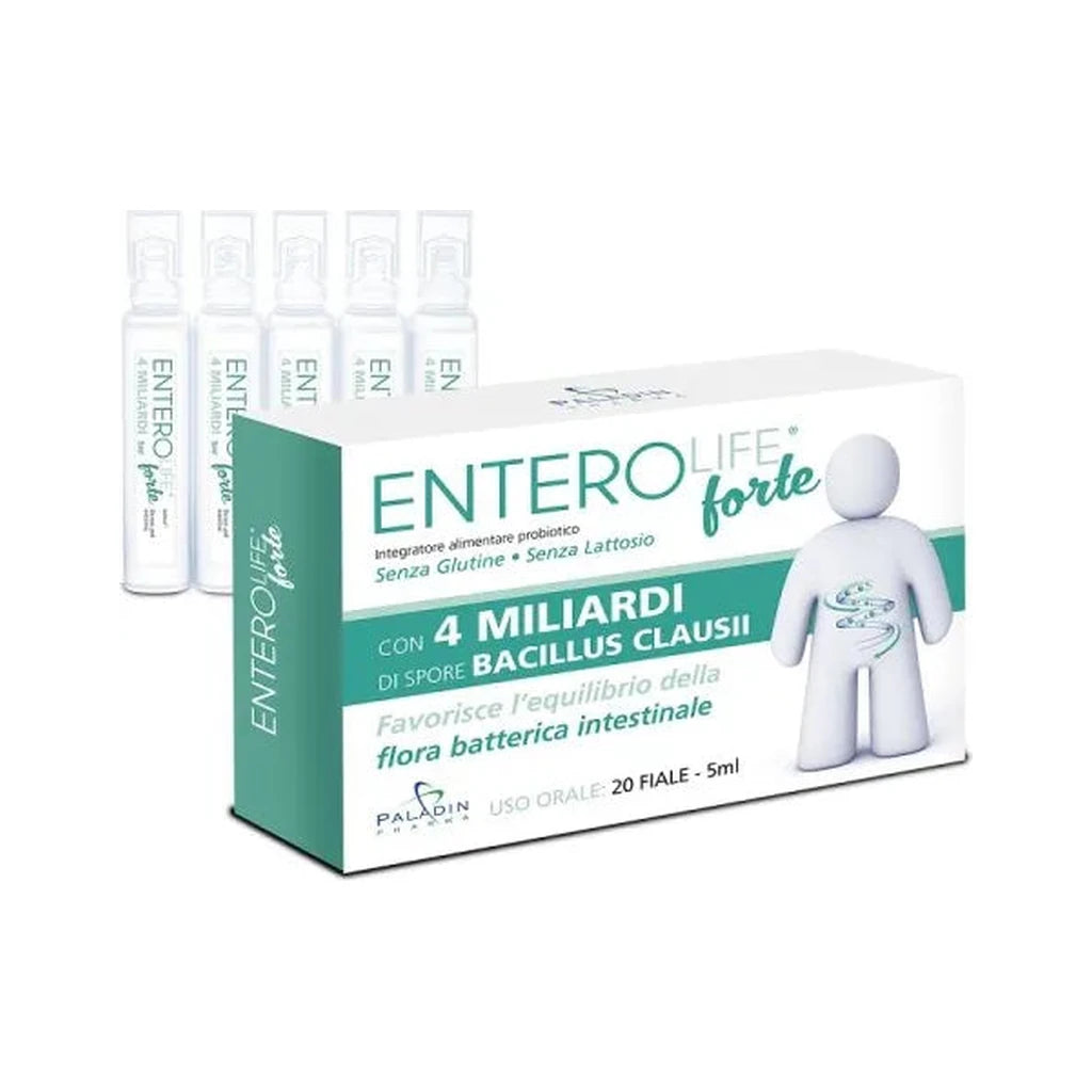 Enterolife Forte Probiotikum 4 Mrd Bacillus Clausii - Darmflora Gleichgewicht - 20 Trinkfläschchen