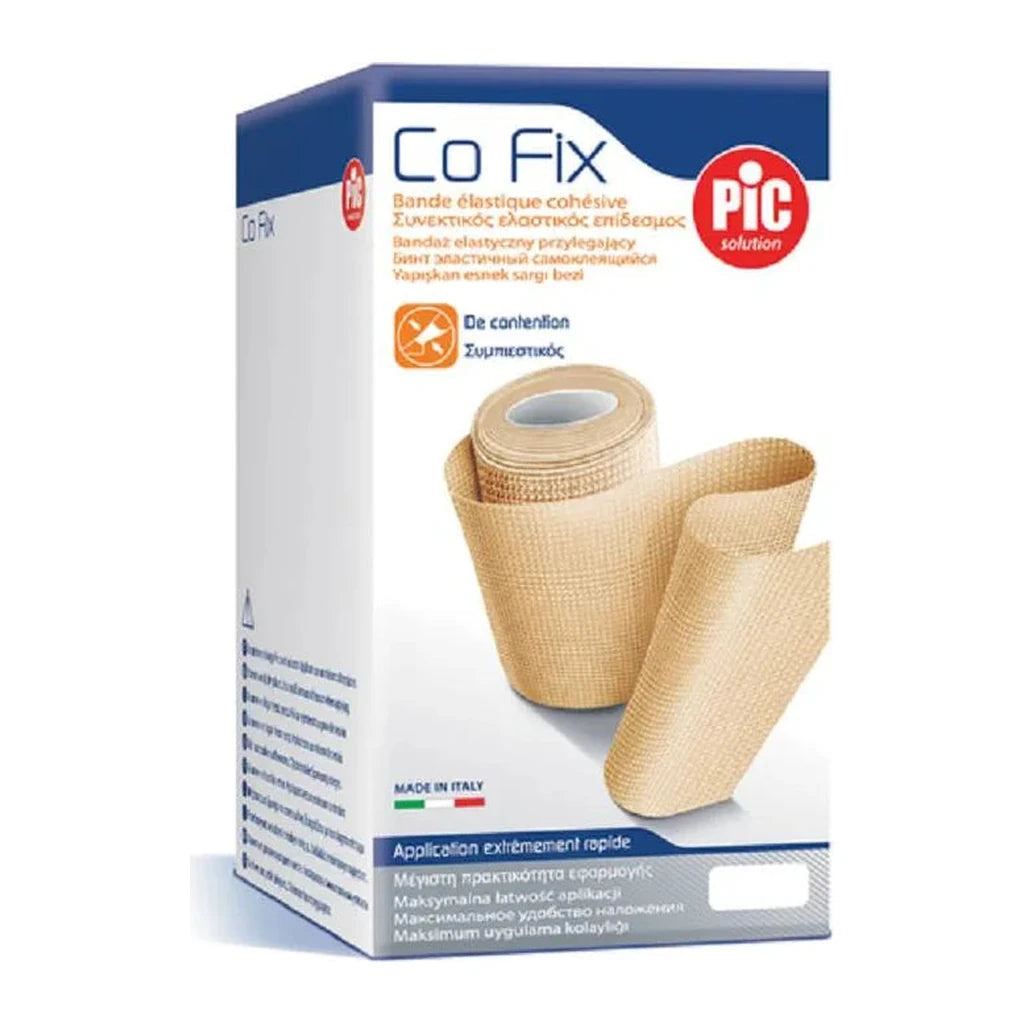 Venda Elástica Cohesiva PIC Co Fix 6cm x 5m - Soporte Autoadherente