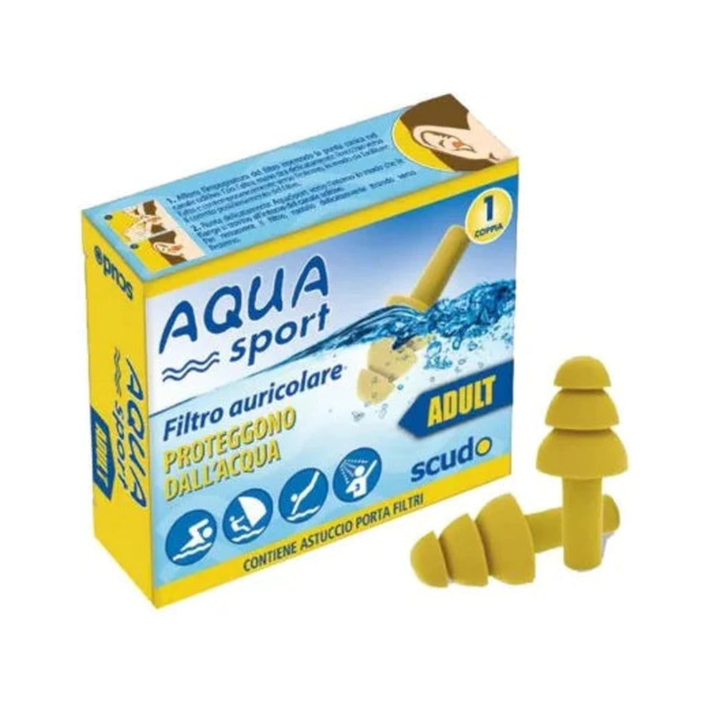 Scudo Aqua Sport Adult Earplugs - Water Protection for Swimming & Sports