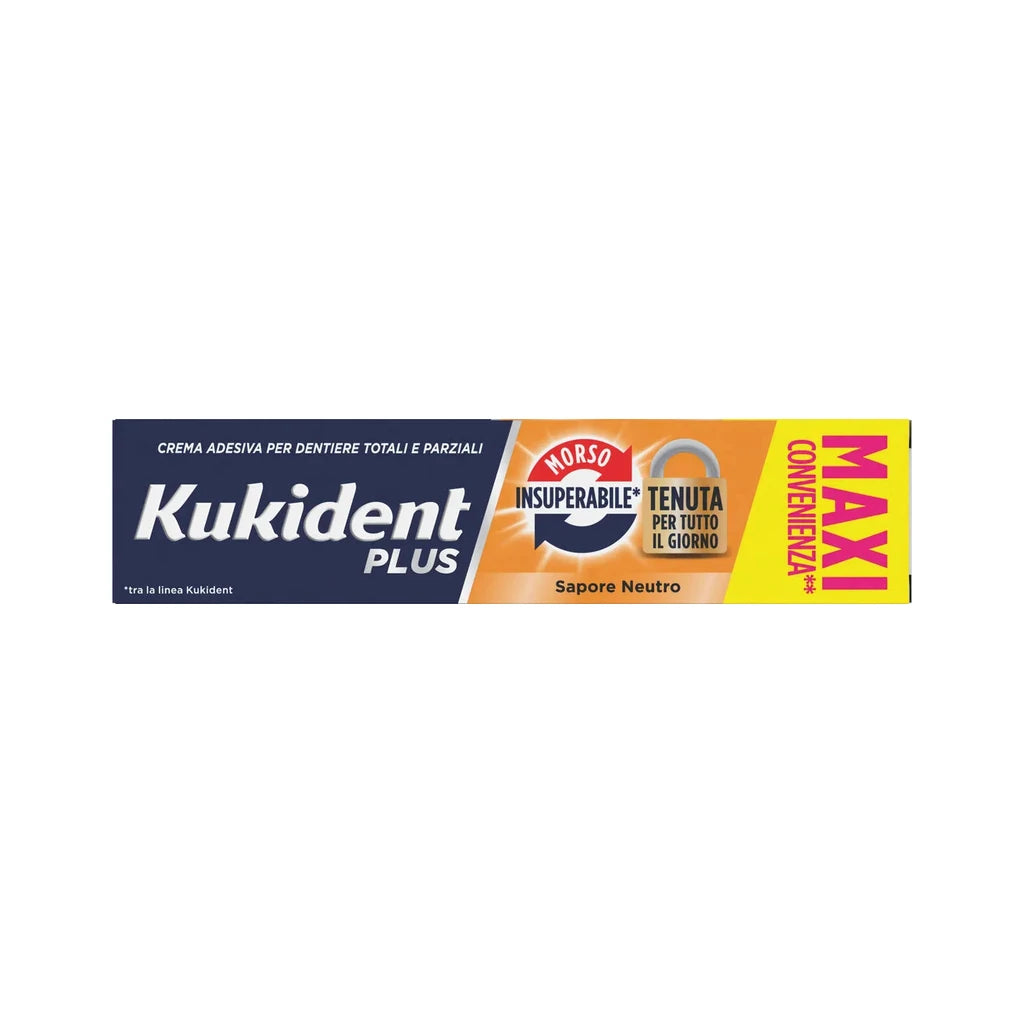 Kukident Plus Unbeatable Bite - Strong Hold Denture Adhesive Cream Neutral Flavor Maxi