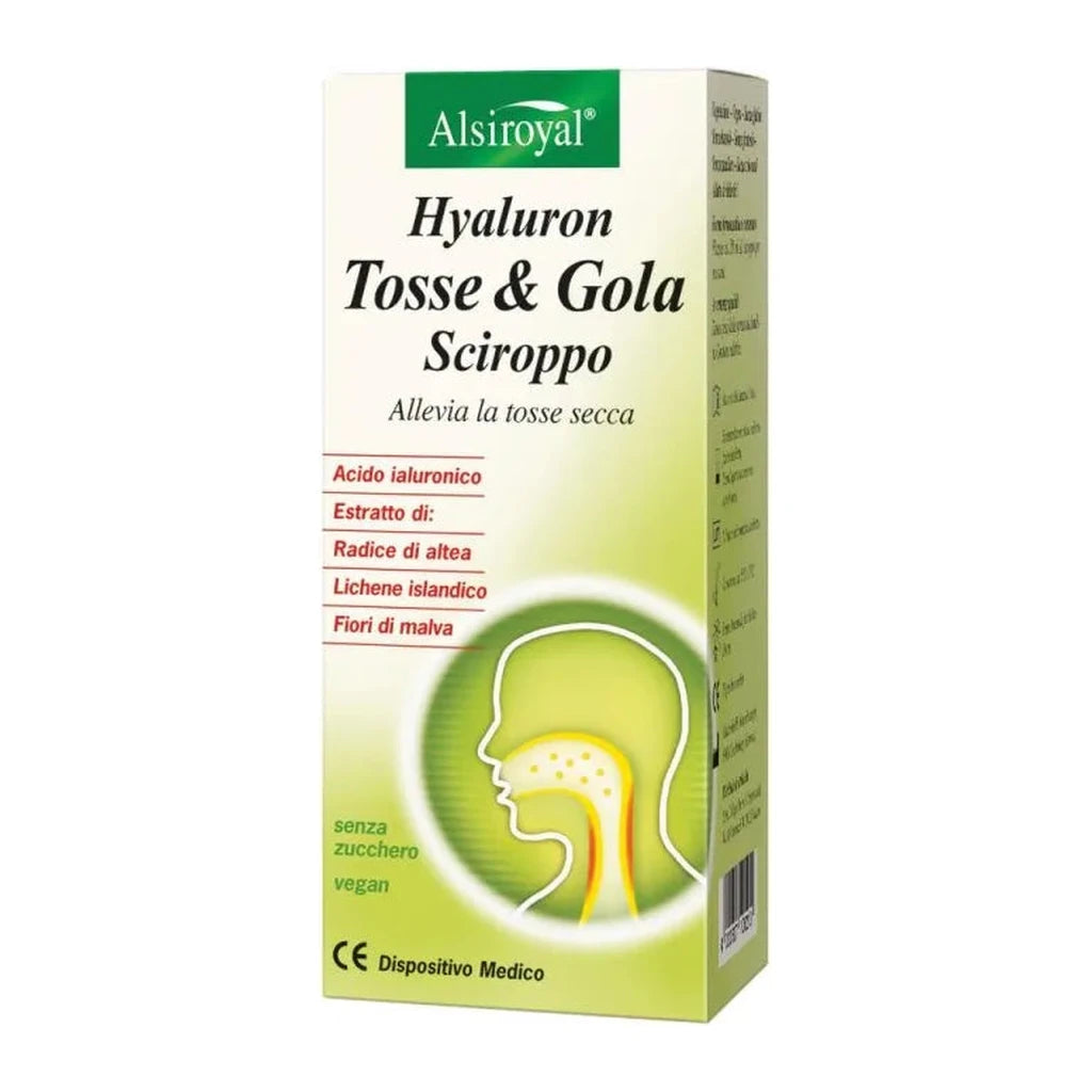 Alsiroyal Hyaluron Husten & Rachen Sirup 150ml - Trockener Husten Linderung