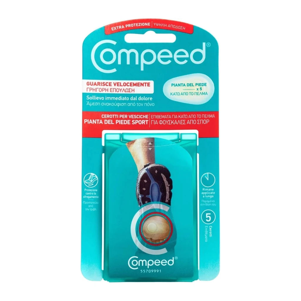 Compeed Blister Plasters for Sole of Foot Sport 5-Pack | Fast Relief & Extra Protection