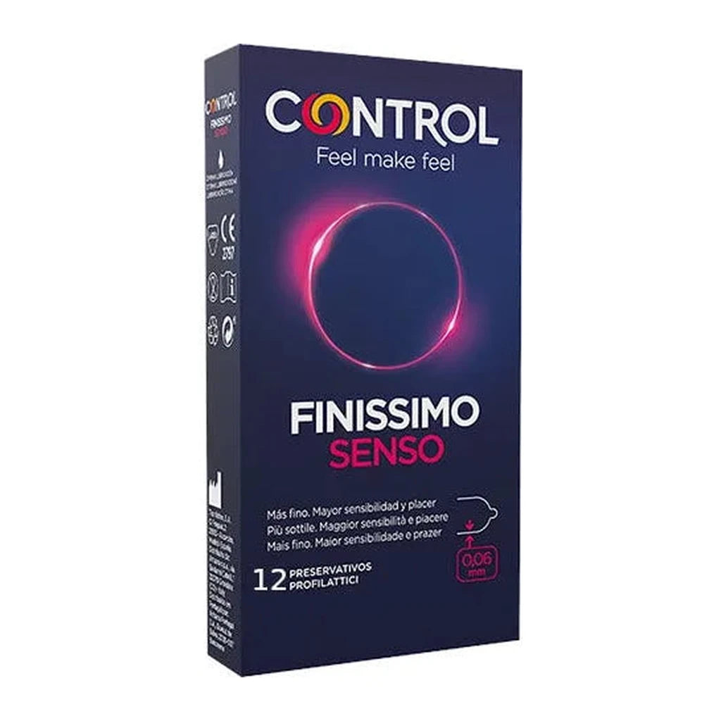 Control Finissimo Senso Condoms 0.06mm - Max Sensitivity & Pleasure 12 Pack