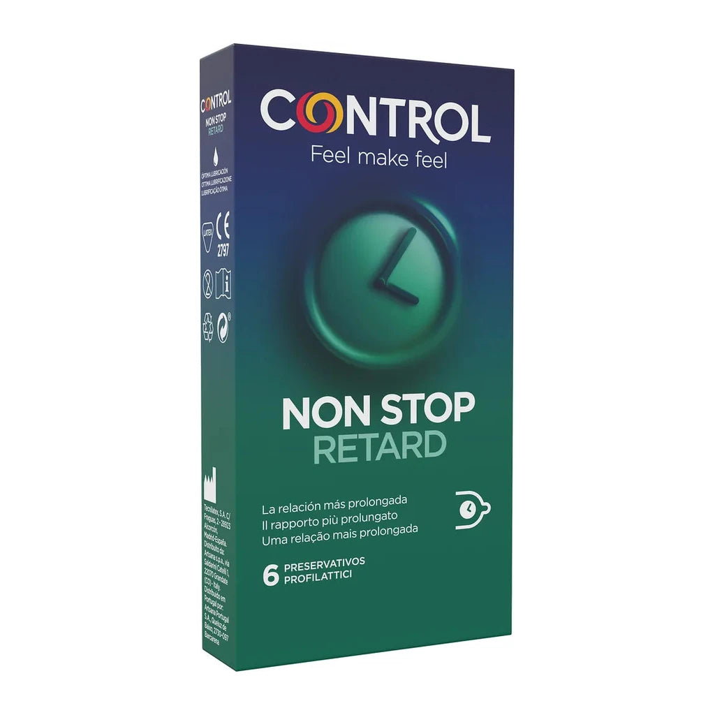 Control Retard Kondome 6 Stück - Verlängertes Vergnügen, Non-Stop Sicherheit