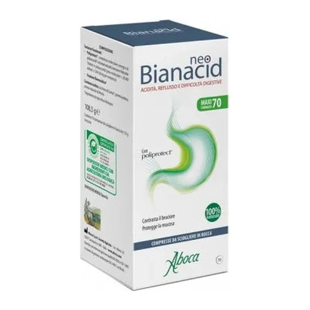 Aboca NeoBianacid 70 Kautabletten | Sodbrennen, Reflux, Verdauungsprobleme