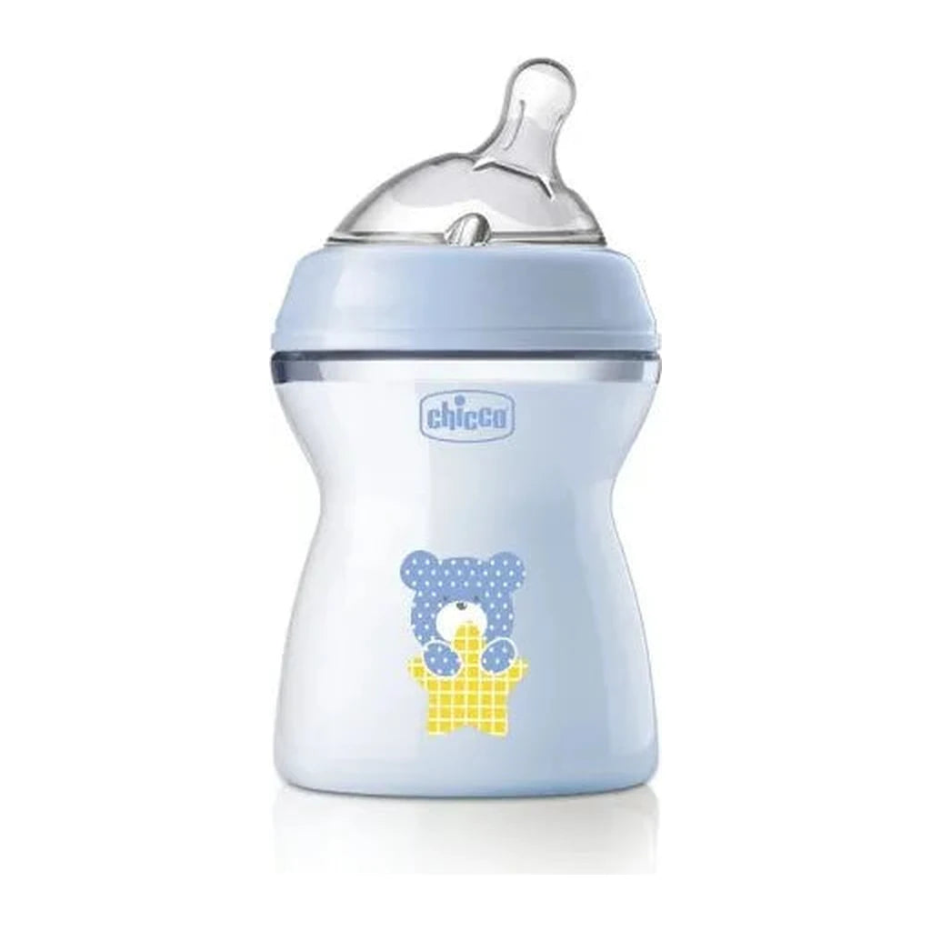 Chicco NaturalFeeling PP Baby Bottle 250ml 2M+ | Anti-Colic Blue