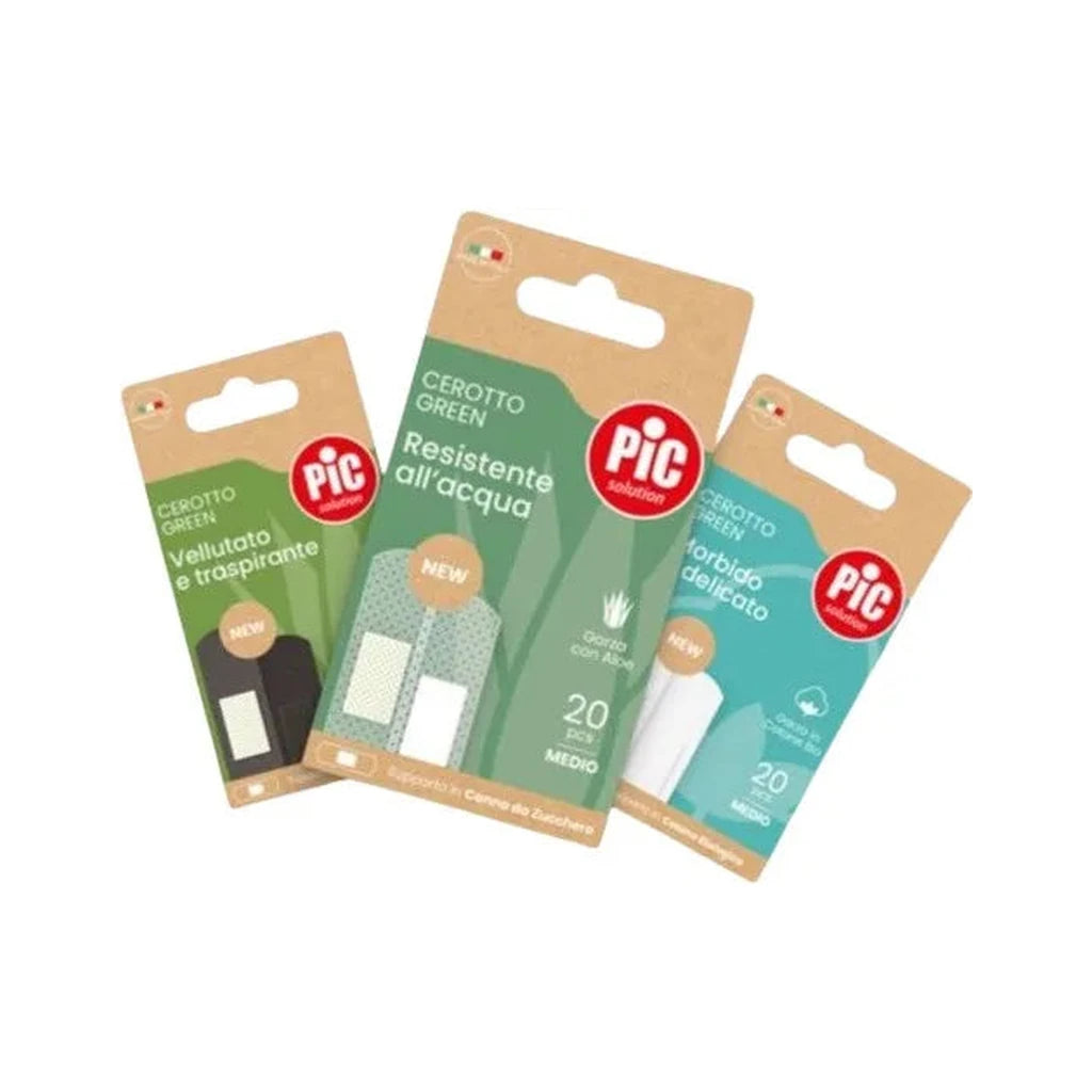 Pic Green Organic Bandages Mix 30 pcs - Water-Resistant, Breathable, Gentle