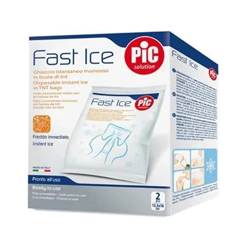 PIC Fast Ice Instant-Kühlpack - Schnelle Linderung bei Schmerzen & Schwellungen (2 Stück)