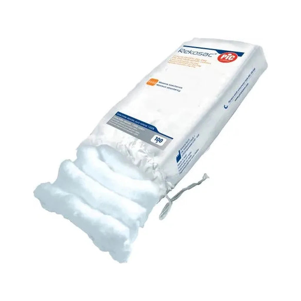 PIC Rekosac Zigzag Watte 100g | Reine & Hohe Saugfähigkeit für Erste Hilfe
