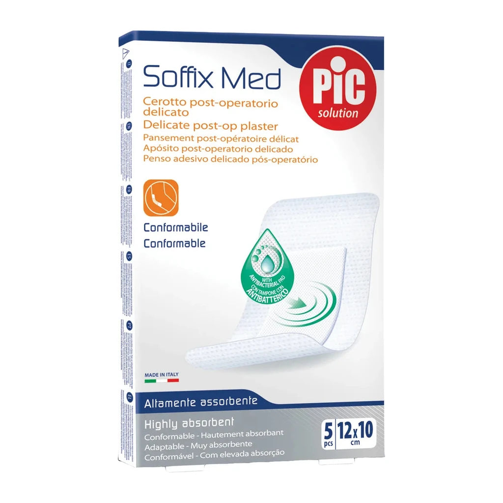 Soffix Med Apósito Post-Operatorio | Delicado, Absorbente, Antibacteriano 12x10cm 5ud