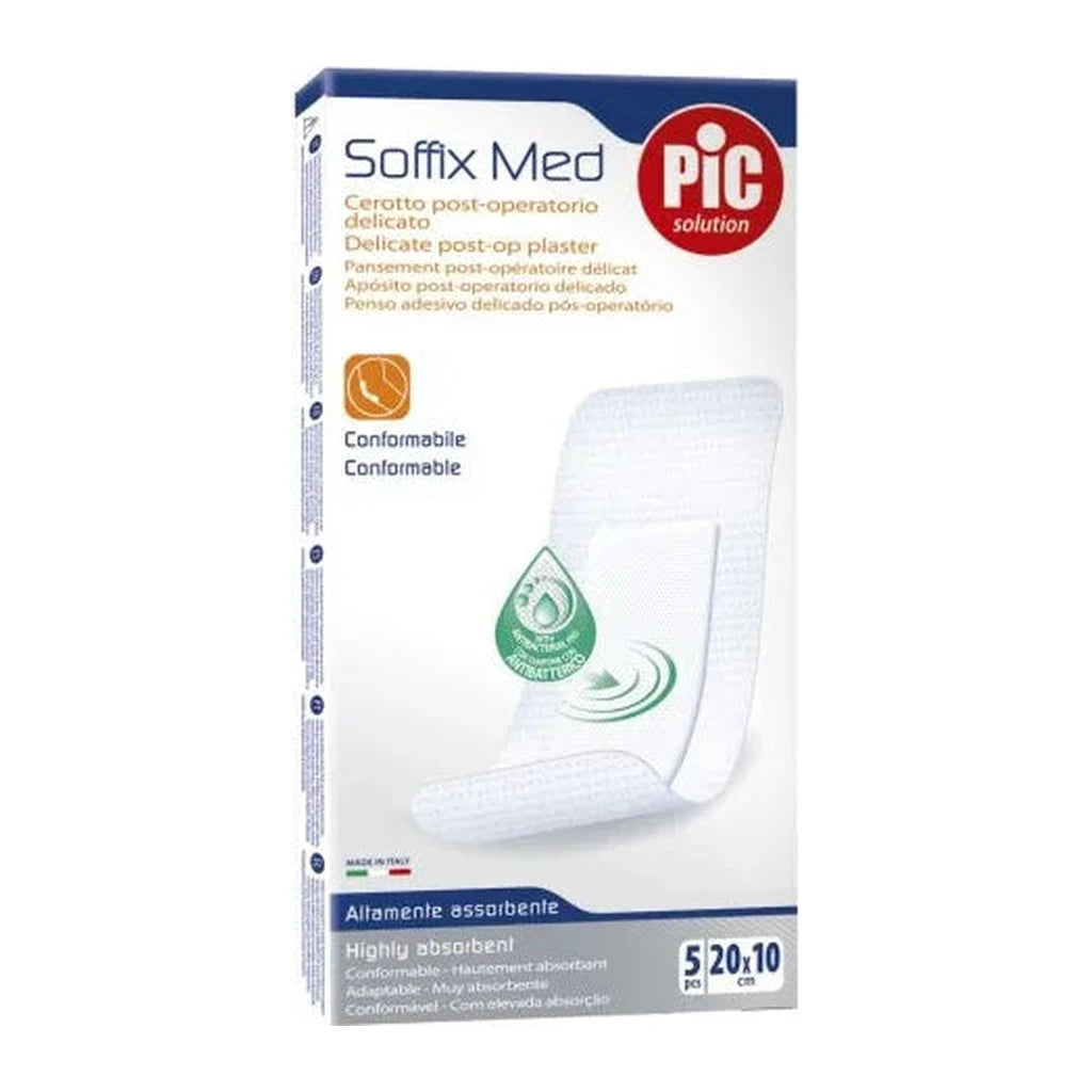 Soffix Med PIC Delikates Post-OP Pflaster 10x20 cm - 5 Stk, Hoch Saugfähig