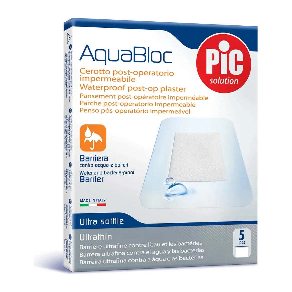Apósito Post-Operatorio Impermeable AquaBloc PIC Solution 10x15cm 5uds - Ultra Fino