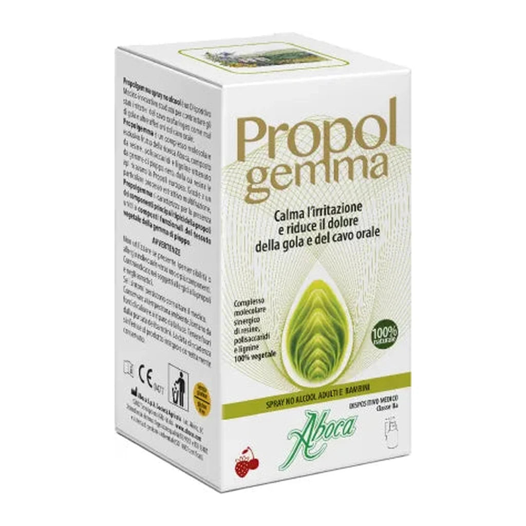 Propolgemma Alcohol-Free Throat Spray - Soothes Sore Throat Adults Children | Aboca