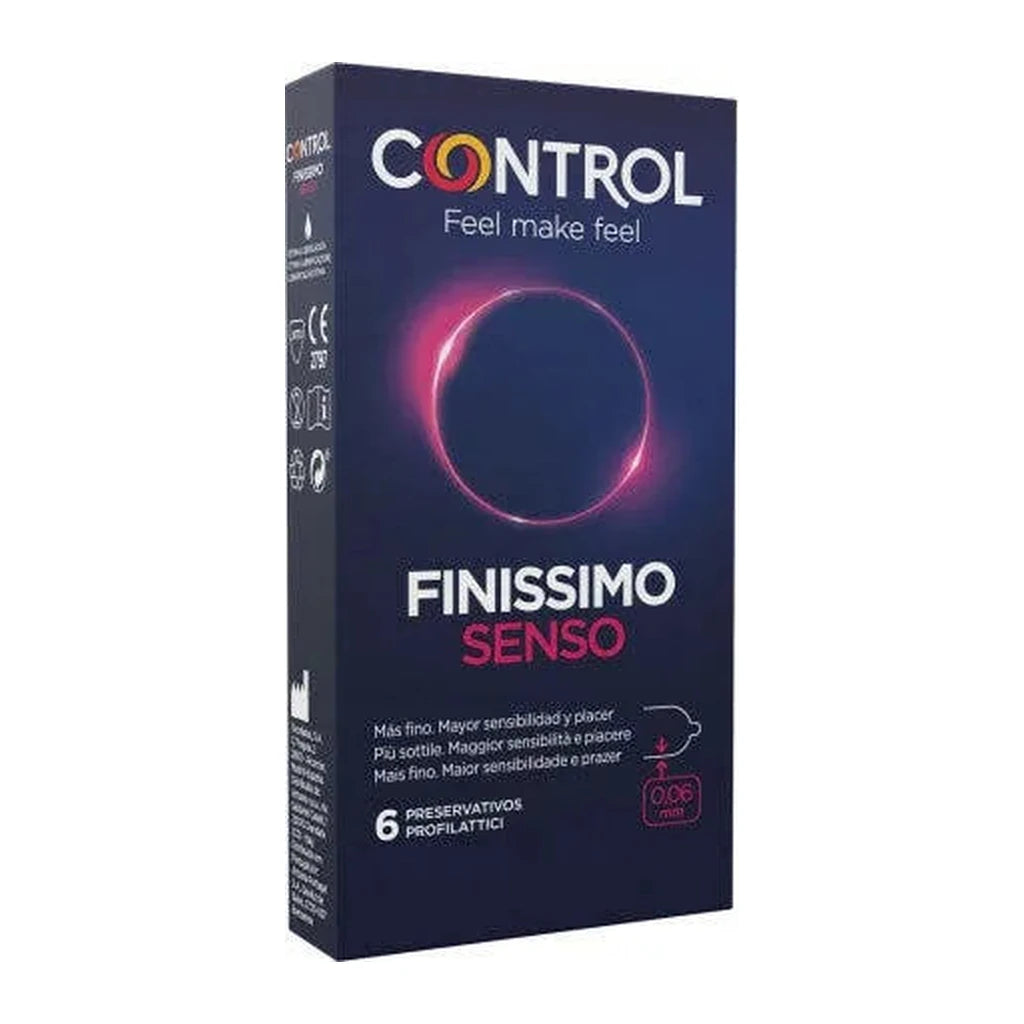 Control Finissimo Senso 6 Stk | Ultraleichte Kondome für Maximale Empfindlichkeit