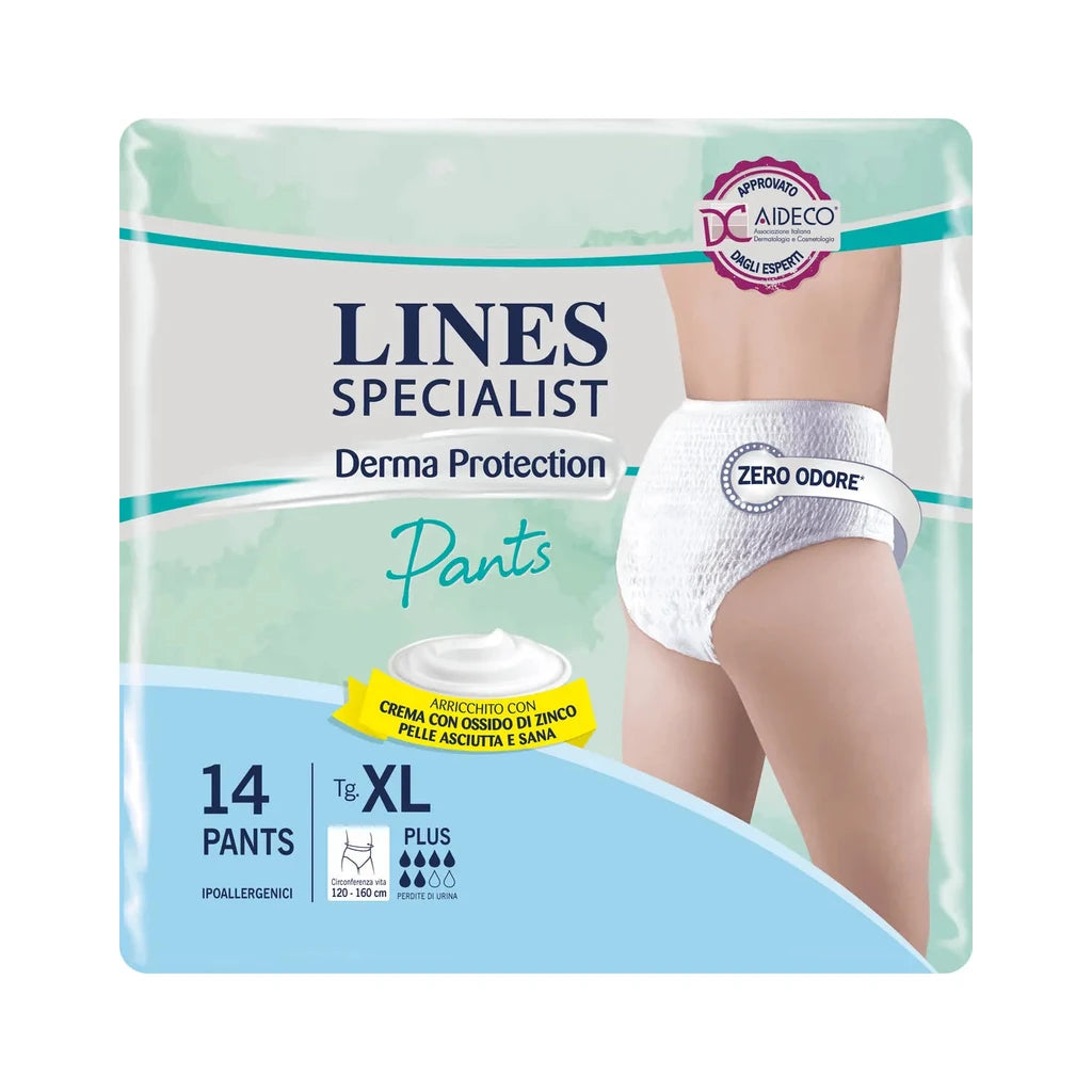 Lines Specialist Derma Protection Culottes d'Incontinence Plus XL - Paquet de 14