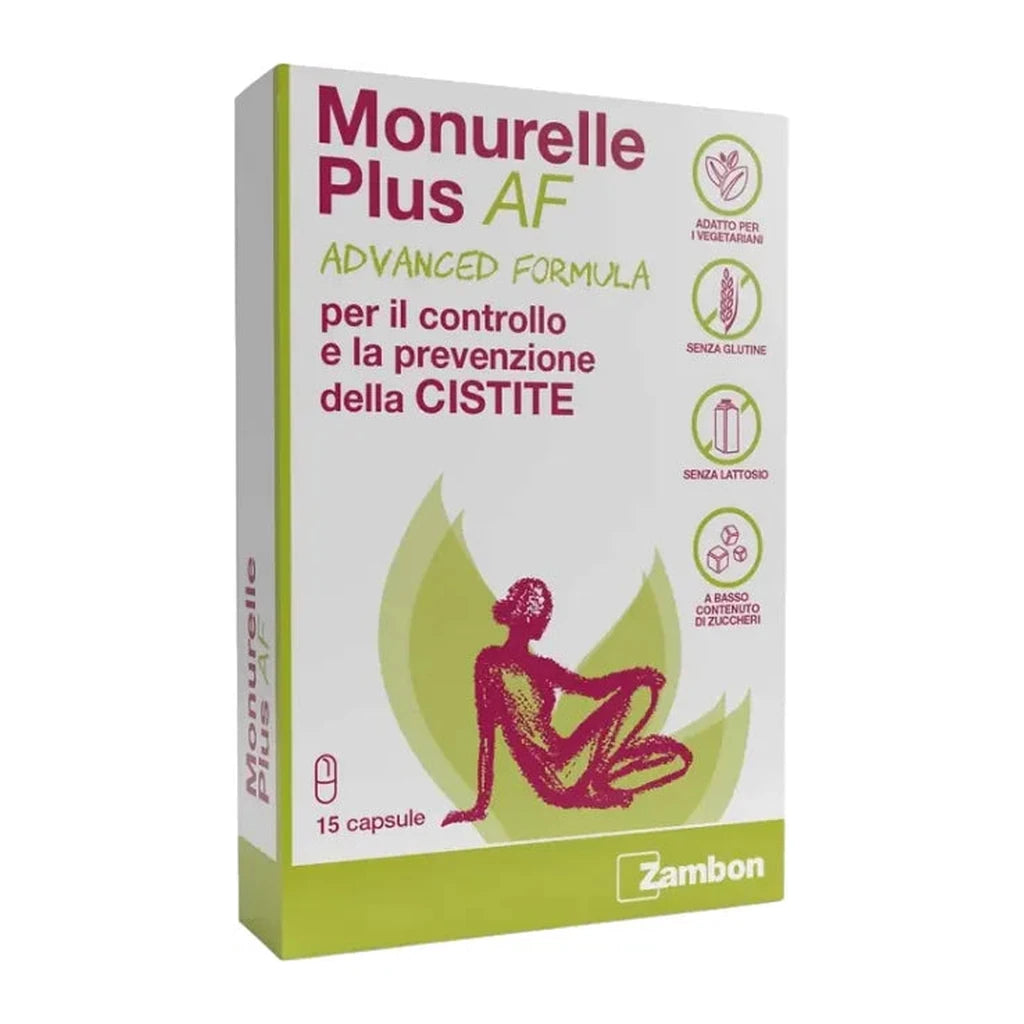 Monurelle Plus AF 15 Kapseln | Blasenentzündung Prävention | Zambon Ergänzung