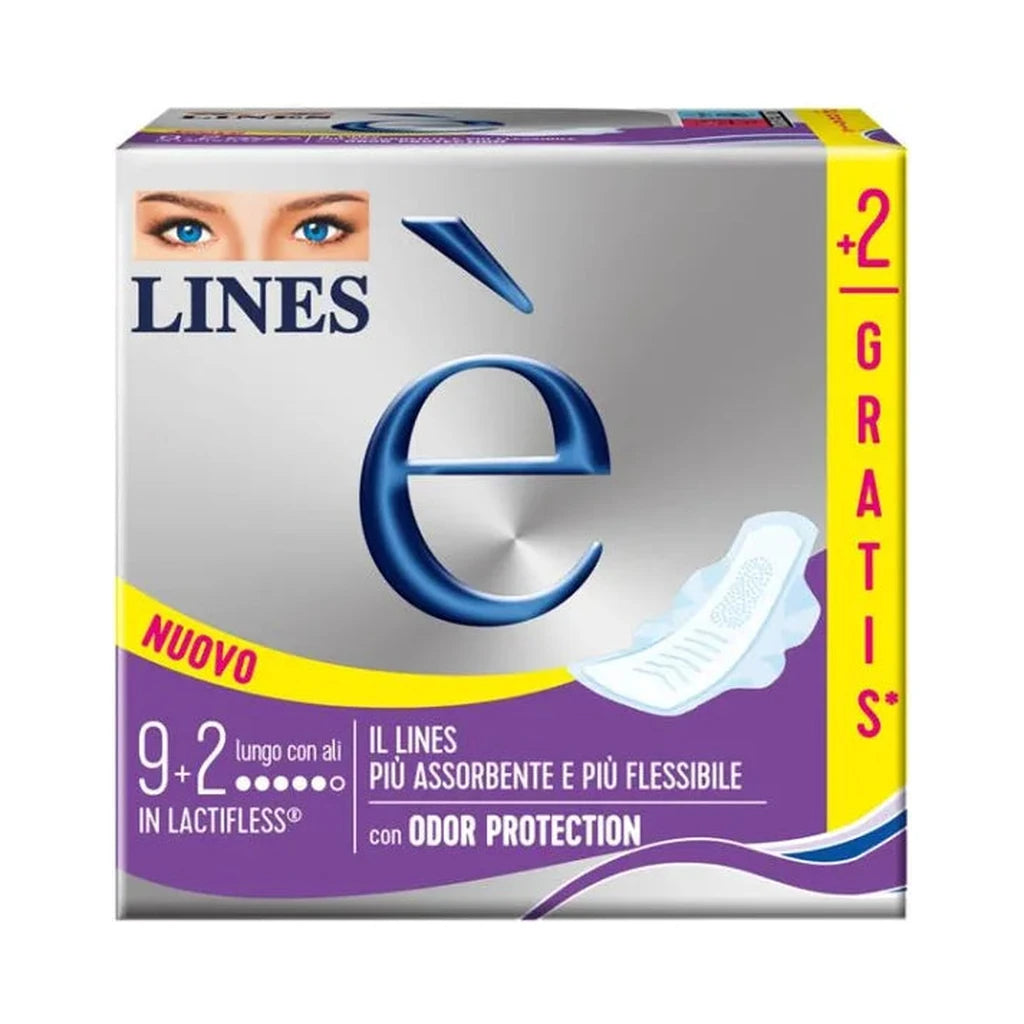 Lines 'E' Lang mit Flügeln - Saugfähiger & Flexibler Schutz (9+2 Stk)