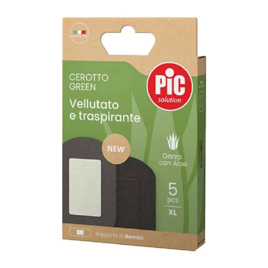 PIC Green Bamboo & Aloe XL Plasters – Breathable & Velvety (5 pcs)