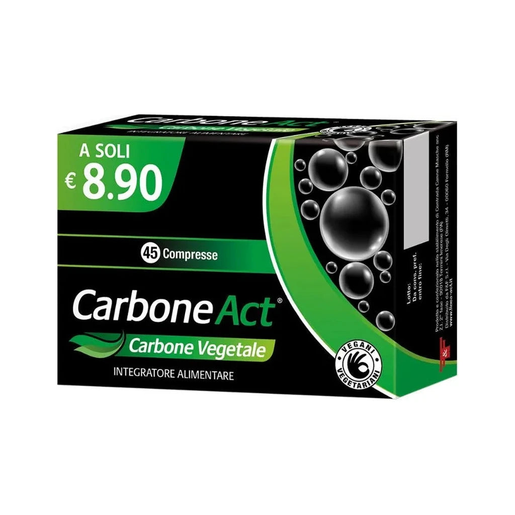 Carbone Act Activated Charcoal 45 Tablets - Digestive Well-being