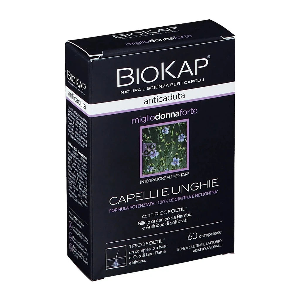 Biokap anticatore miglio forte mujer con tricofoltil 60 tabletas