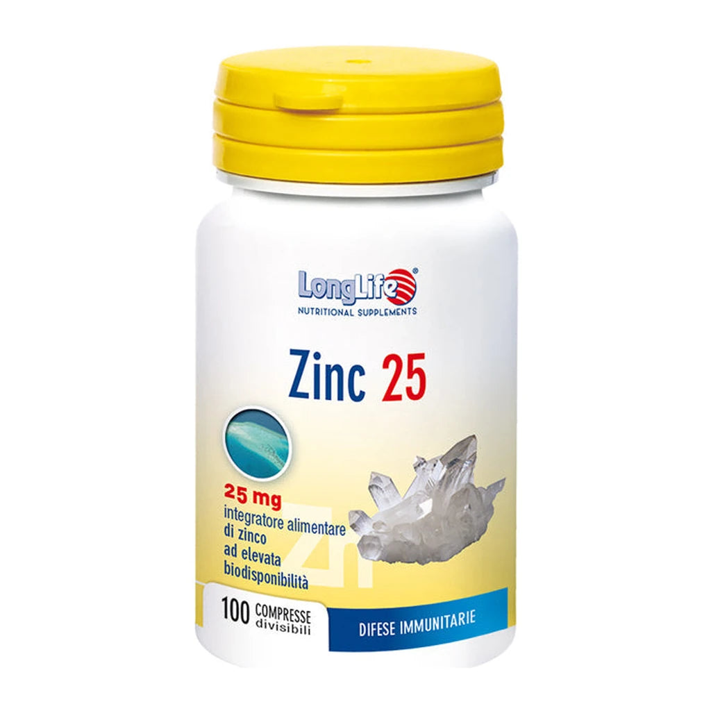 LONGLIFE ZINC 25MG 100CPR