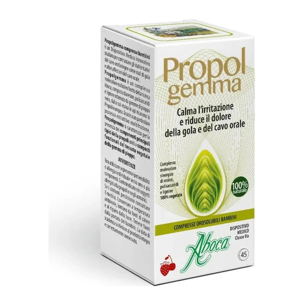 Aboca Propolgemma Children | Oro-soluble Tablets for Throat & Oral Pain