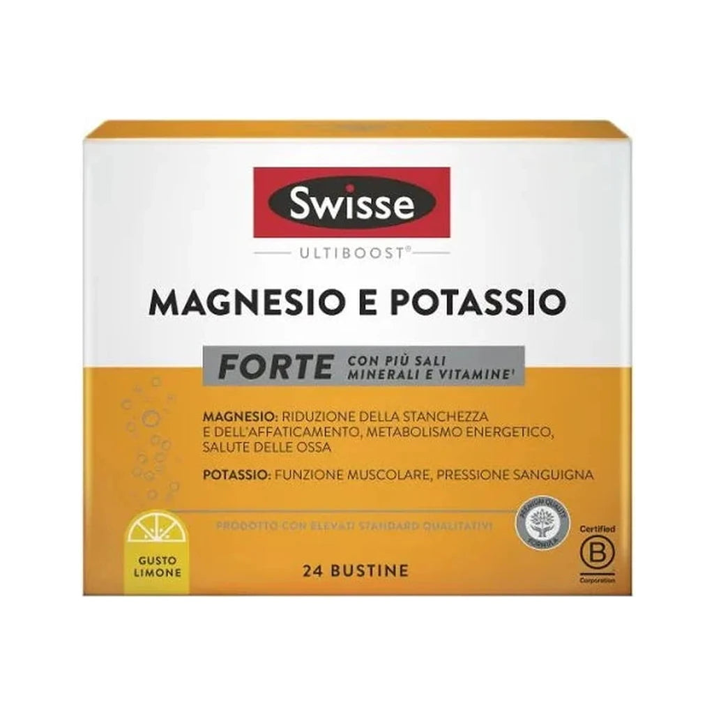 Swisse Ultiboost Magnesium & Potassium Forte - 24 Lemon Sachets
