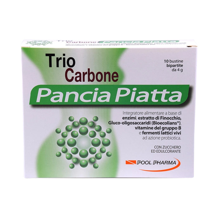 Trío carbone plano panza 10 bolsitas