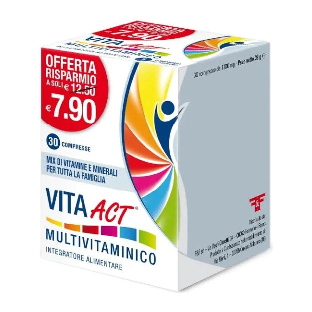 Vita Act Multivitamin F&F - Vitamine & Mineralien Nahrungsergänzung 30 Tabletten