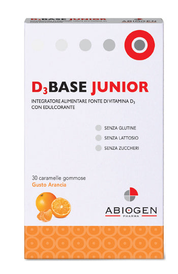 D3 Base Junior gusto Arancia 30 caramelle gommose