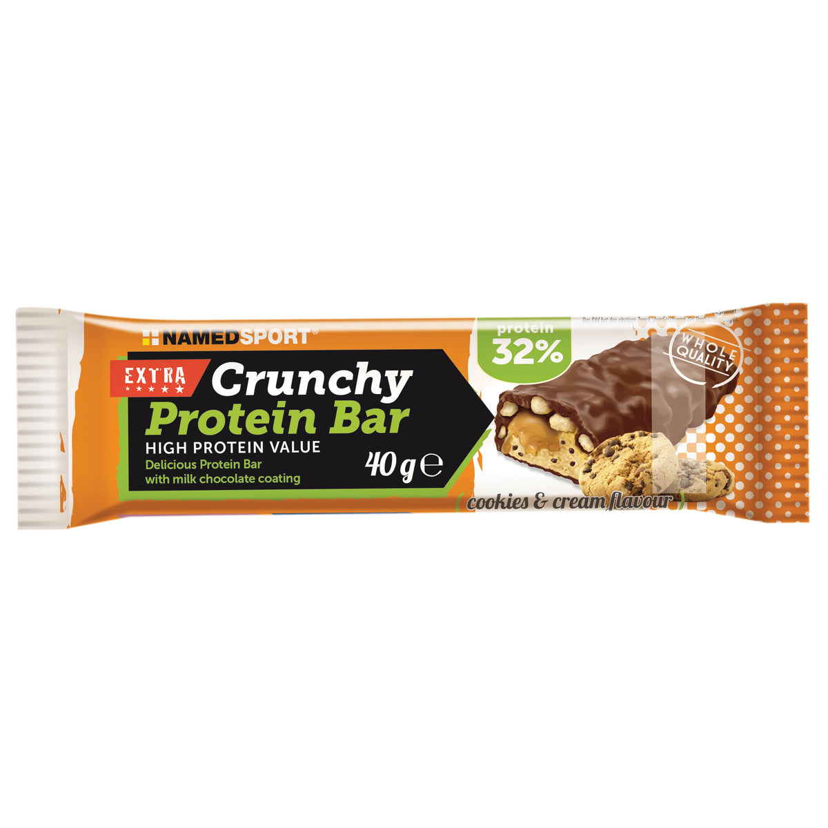 Genannt Sport Crunchy Proteinbarke Kekse E Creme Aroma 40g