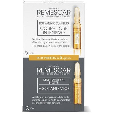 Remescar Traitement de correcteur intensif complet + Renouvellement nocturne exfoliant 5 + 5 flacons